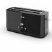 Dyras T-2X2B, 1400 W, 4 lange boterhammen, 25 cm, Ontdooifunctie, Zwart, Broodrooster