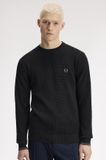 Fred Perry Waffle Stitch Jumper Black