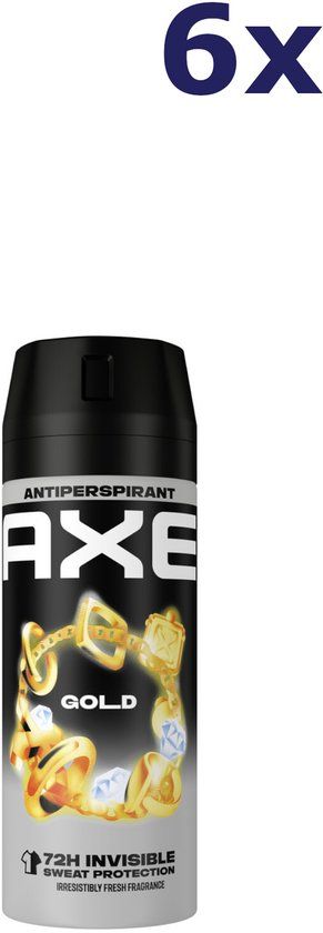 Axe Anti-Transpirant Gold Deodorant - Body Spray (6x 150 ml) - Aanbieding