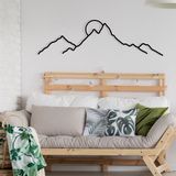 Merkloos Asir - Decoratieve metalen wandaccessoire - Zwart - 100 x 0,12 x 29 cm