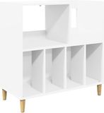 vidaXL Platenspeler Steun Wit 82 x 39,5 x 82,5 cm Bewerkt hout