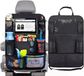 Markenlos Famanu - Bescherming voor autorugleuning, multi pocket organizer, van Oxford-doek, voorkomt schoppen vanaf de achterbank, grote organisator voor kinderen op de achterbank