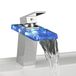 Eaxus LED RGB waterval glazen wastafelmengkraan badkamer chroom