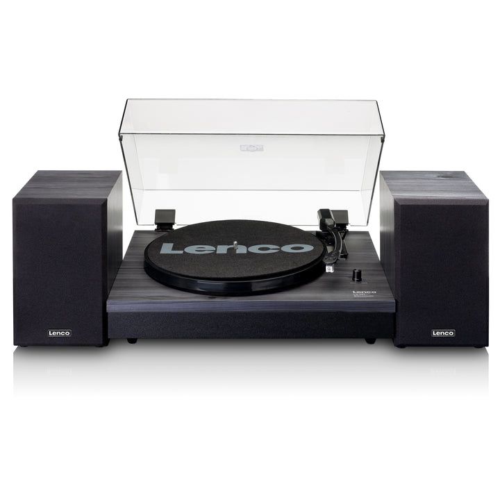 Lenco LS-301BK Bluetooth Turntable with Speakers - Black