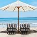Ensemble de 2 chaises de plage avec coussins, pliables, en coton à séchage rapide