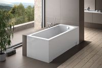 Badland SHEA ligbad 150 x 70 cm wit met baddrager