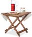 Table pliante sans marque bois salon balcon terrasse portable stable table d'appoint - 50x50x50 cm - marron