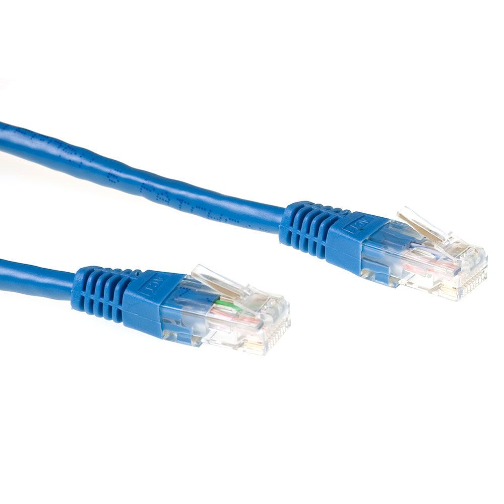 ACT Blauwe 1,5 meter UTP CAT6 patchkabel met RJ45 connectoren