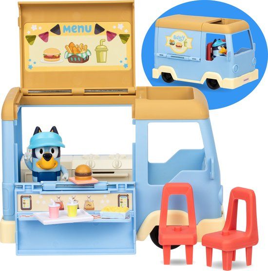 Moose Toys Bluey - Bluey's Foodtruck Chef Bluey - Speelset incl. Bluey speelfiguur en accessoires