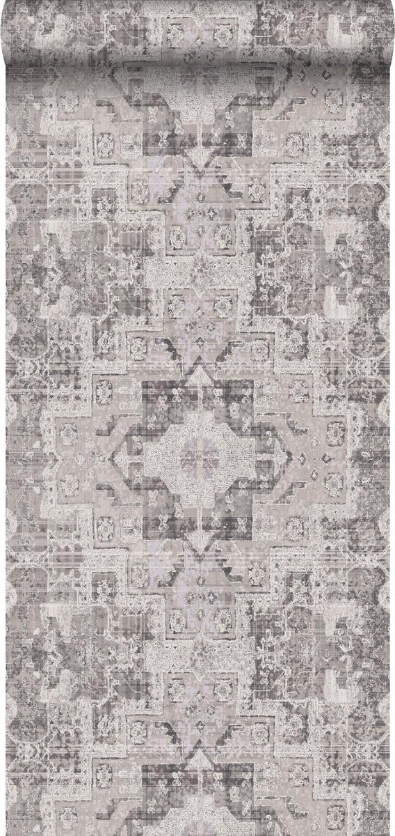 Esta Home behang oosters kelim tapijt warm grijs - 148655