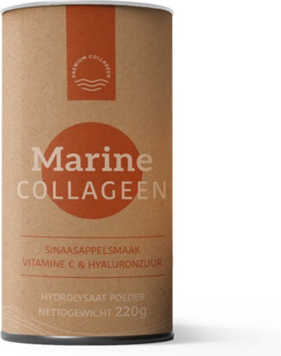 Premium Collageen Marine met Vitamine C en Hyaluronzuur Sinaasappelsmaak 220 gr