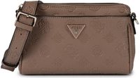 GUESS Cresidia II Mini Xbody Top Zip Bag Dark Taupe Logo