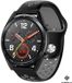 Strap-it Siliconen Smartwatch bandje - Geschikt voor Huawei Watch GT / GT 2 sport band - Zwart/Grijs - 46mm