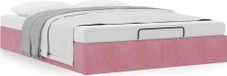 Maison Exclusive - Cadre de lit ottoman sans matelas rose 140x200 cm velours