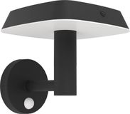 EGLO Dreoli Solar Wandlamp Buiten - Zonne-energie - LED - 21 cm - Zwart/Wit
