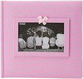 Pioneer Photo Albums 200-Pocket Gingham Stof Frame Cover Fotoalbum voor 4 bij 6-Inch Prints, Roze