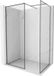 Mexen Kioto-F douchewand Walk-in met frame 160 x 105 cm, transparant 8 mm, geborsteld gun gray