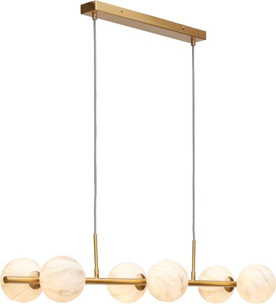 it's about RoMi Hanglamp Carrara - Goud/Wit - 105x30x12cm - 6L
