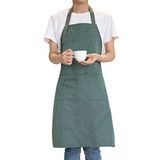 MORNITE Kunstschorten voor het schilderen van aardewerk keramiek, heren vrouwen keuken kookschorten waterdicht groen, groen, standaard