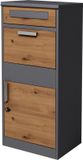 ML-design Pakketbrievenbus 50x112x37 cm antraciet/eikenlook van gegalvaniseerd staal