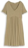 Tom Tailor Jerseyjurk met V-hals - Maat 38 - Silver Olive