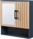 [en.casa] Badkamerspiegelkast Svanes 58x56x13 cm donkergrijs en naturel