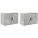 vidaXL Garagewandkasten, 2 stuks, betongrijs, bewerkt hout