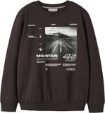 NAME IT Jongens Sweater NKMOBUSTER LS NREG SWEAT BRU BOX - Maat 122/128 - Katoen - Chocolate Plum