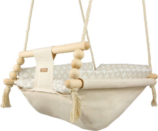 Viking Choice Baby Swing - Indoor - Cream with Diamond Print - Up to 20 kg