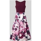 Vera Mont Jurk orchidee / cyclaam / zwart / offwhite