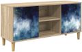 vidaXL Tv-meubel RAALTE 102 x 33 x 50 cm Sonoma Bewerkt hout