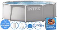 Out at Home Intex Prism Frame PREMIUM zwembad set – rond Ø 366 x 99 cm