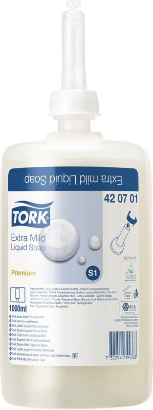 Tork vloeibare handzeep Extra Mild 1000ml - 6 flessen