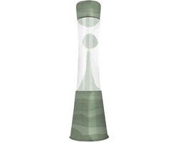 Fisura Lavalamp - Groen - Met Transparante Vloeistof En Gele Lava