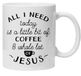 Acen Little bit Hele Veel Jezus Mok 11oz Keramische Koffie Te, Wit, 9 x 9 x 9 cm