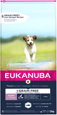 Eukanuba Pup & Junior Small Medium Grain Free Zeevis - Puppy-Hondenvoer - 12 kg