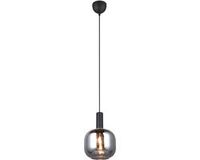TRIO DIVA - Hanglamp - Zwart mat - Rookglas - excl. 1x E27