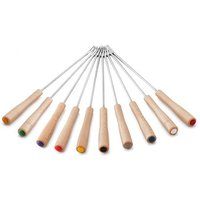 Lagrange Set van 10 Fonduevorkjes AC340106 Hout