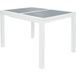 LIVARNO HOME Table de jardin en aluminium «Houston» blanc, 120-180 x 89 x 75 cm.