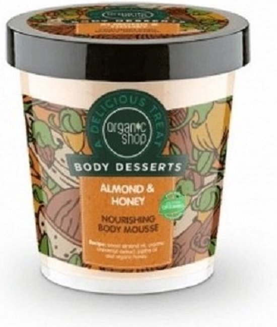 Organic Shop - Body Desserts Almond &amp; Honey Nourishing Mousse Odżywczy Mus O Zapachu Migdał&#243;w I Miodu 4 - 450ML