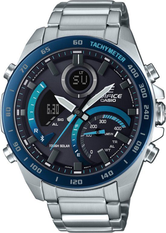 Casio Edifice ECB-900DB-1BER Herenhorloge - Zilverkleurig - 48 mm