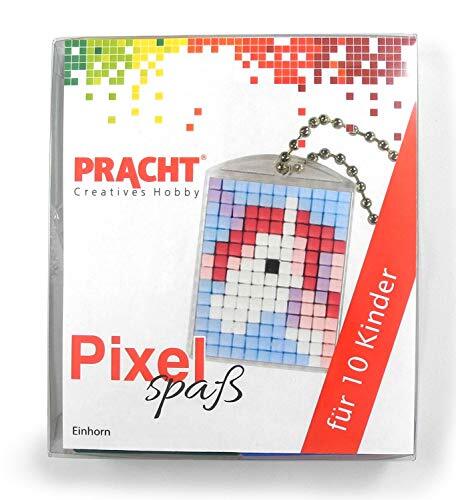 Pracht Creatives Hobby Pracht creatief hobby P90058-01501 - pixel plezier knutselset voor 10 kinderen, met 10 medaillonmotieven om te pixelen, voor jongens en meisjes, kinderverjaardag, knutselmiddag, scholen en kitas