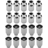 cyclingcolors Stalen eindkap voor fiets, mountainbike, mountainbike, elektrisch, BMX, straat, stad, 20 stuks