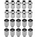 cyclingcolors Stalen eindkap voor fiets, mountainbike, mountainbike, elektrisch, BMX, straat, stad, 20 stuks