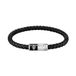 Maserati JM222AVE07 Bracelet Homme Cuir recyclé noir/argenté 21,7 cm