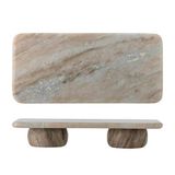 Bloomingville Dienblad Fatin Marmer, 38 x 18cm - Grijs
