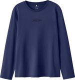 NAME IT Jongens Lange Mouwen Shirt NKMNORTH LS NREG TOP BOX Blauw Katoen Jersey Maat 116