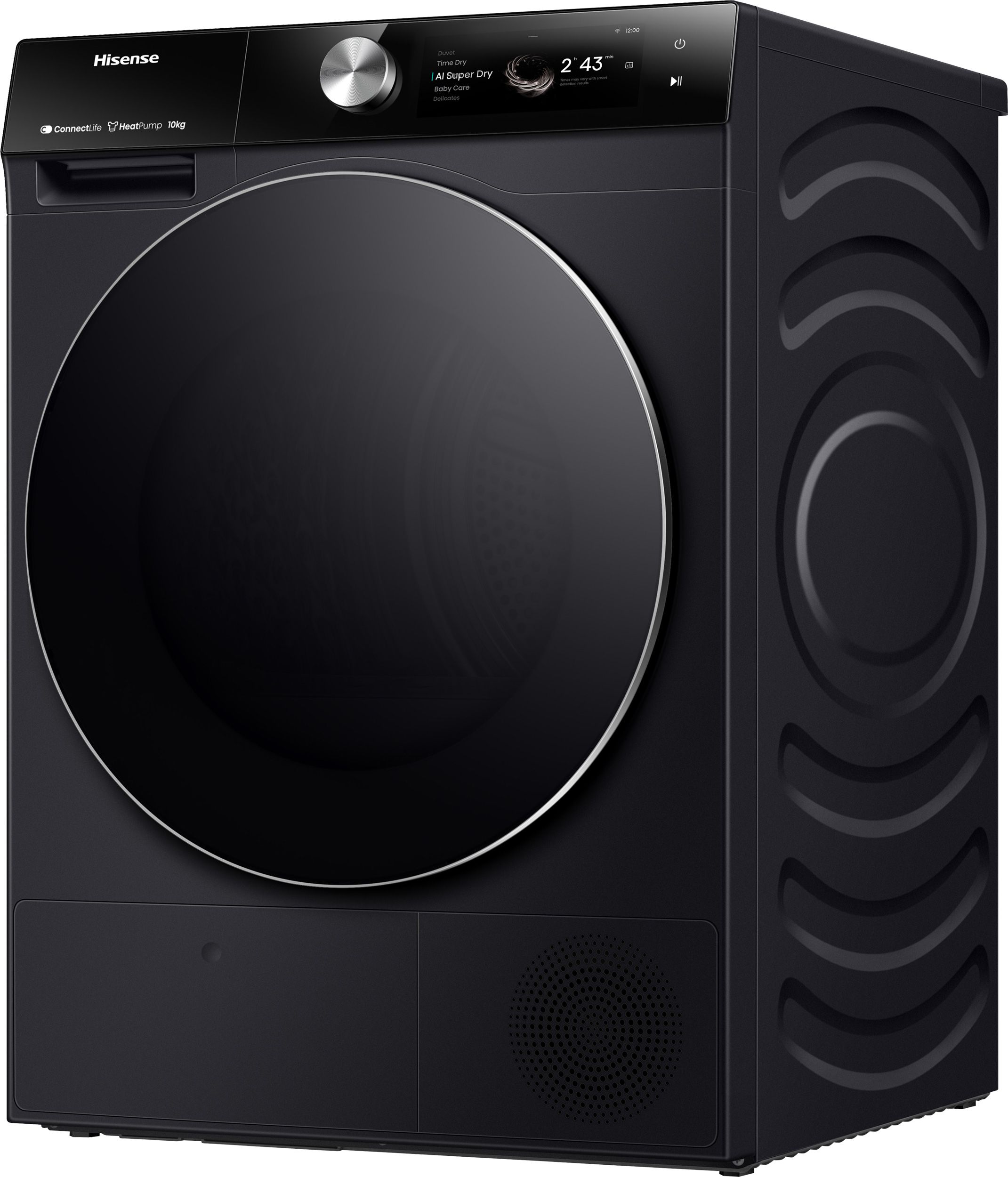 Hisense DH7S107BB - 10 kg Heat Pump Dryer - A+++ - Black