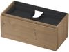INK - Onderkast 1L met Binnenlade Greeploos Houten Keerlijst Fineer - 900x450x400 Mm - Ash Grey Fineer