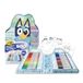 Crayola - Koffertje met kleuren & stickers Bluey, set viltstiften, kleurplaten, stickers, 45 stuks, creatief cadeau voor kinderen, vanaf 5 jaar, 04-0784
